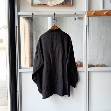 COMOLI　リネンWクロス プルオーバーシャツ