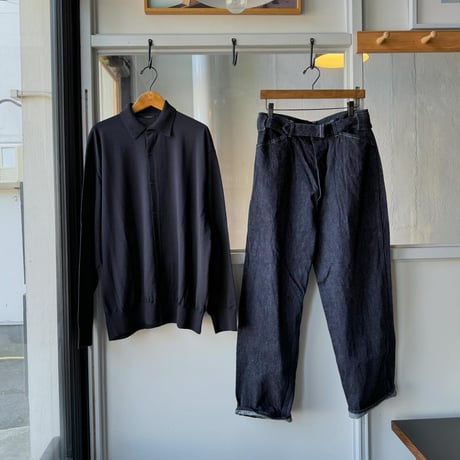 COMOLI　ウール 衿付きカーディガン