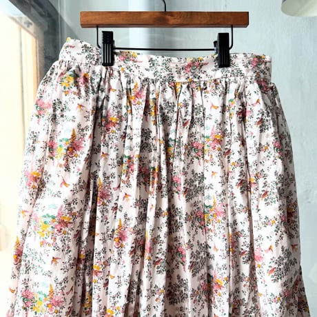 YAECA　[WOMENS] CANVAS DESIGN　ギャザースカート. (MINIATURE WONDERLAND)