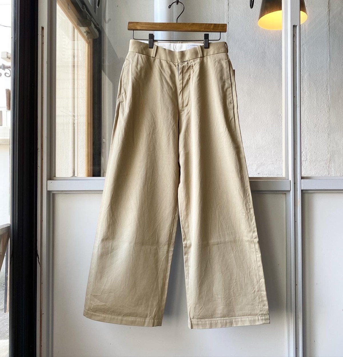 新品 定価25,300円 YAECA チノクロス ワイド パンツ 28 日本製 YAECA [ WOMEN ] チノクロスパンツ ワイド | Less Higash