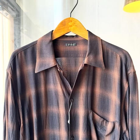 COMOLI　レーヨン オープンカラーシャツ