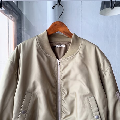 AURALEE　HIGH DENSITY SILK TWILL FLIGHT BLOUSON