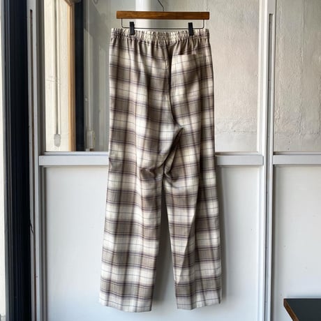 AURALEE 　SUPER LIGHT WOOL CHECK EASY SLACKS