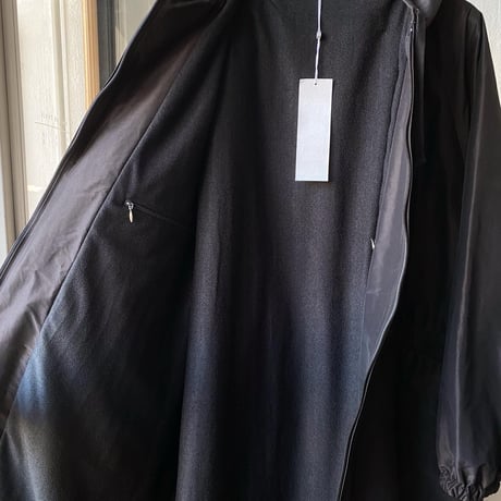COMOLI　コットンシルク  フーデッドロングコート