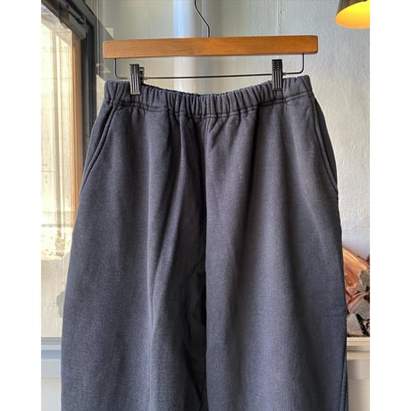 COMOLI  コットン吊裏毛 パンツ　FADE BLACK