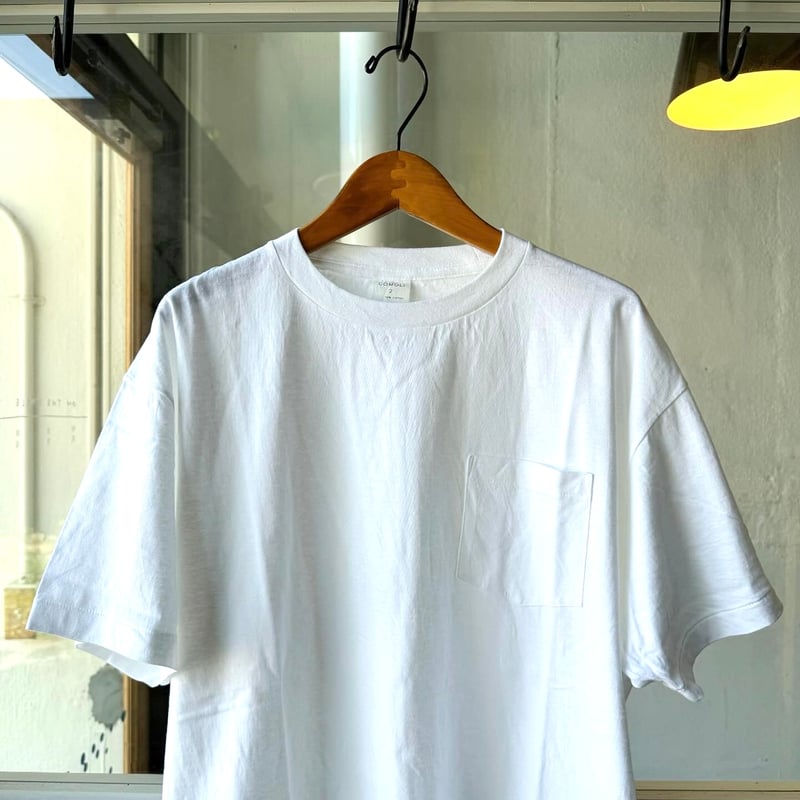 COMOLI ホワイト サープラスTシャツ COMOLI (コモリ) サープラス Tシャツ