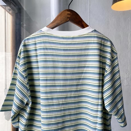 AURALEE　HARD TWIST COTTON BORDER  TEE