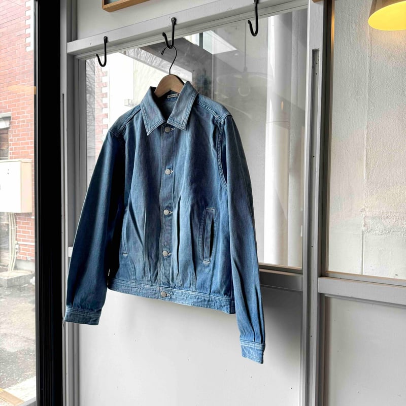 AURALEE SELVEDGE FADED LIGHT DENIM BLOUSON | Le