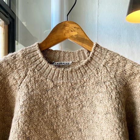 AURALEE  WOOL SLUB KNIT P/O  A21AP01SY (mens)