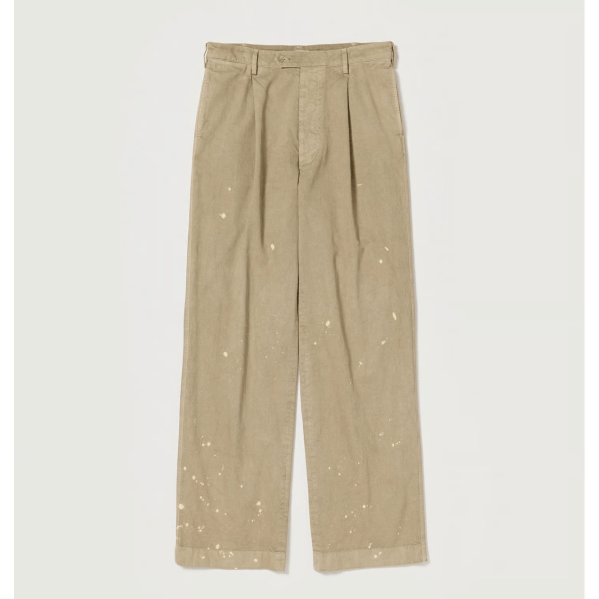 AURALEE GARMENT-DYED FINX LIGHT CHINO ONE-TUCK