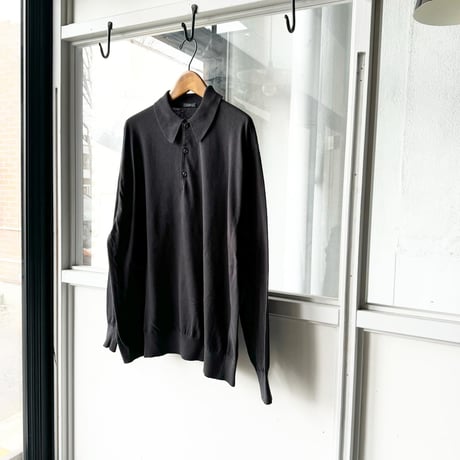 COMOLI　コットン ニットポロ
