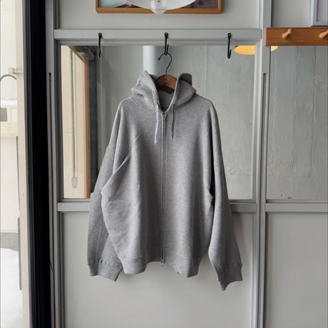 ssstein　  COTTON DOUBLE KNIT TUCKED ZIP HOODY