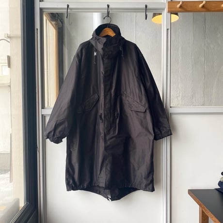 COMOLI　コットンシルク フーデッドコート