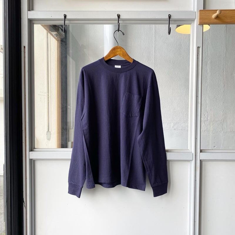 COMOLI　長袖ポケットTシャツ　ネイビーサープラス 長袖 シャツ COMOLI サープラス 長袖Tシャツ | 大阪心斎橋のメンズ洋服の