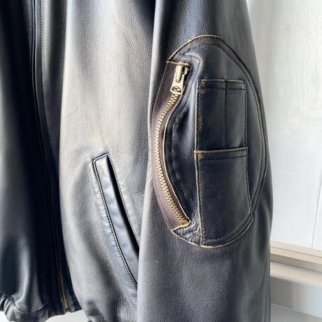 COMOLI　レザー ジップブルゾン