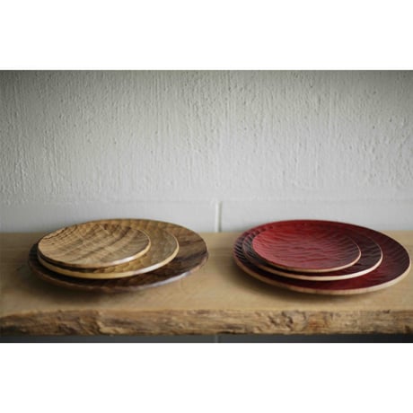 Akihiro Woodworks　AKIHIRO PLATE  Urushi Hybrid Red
