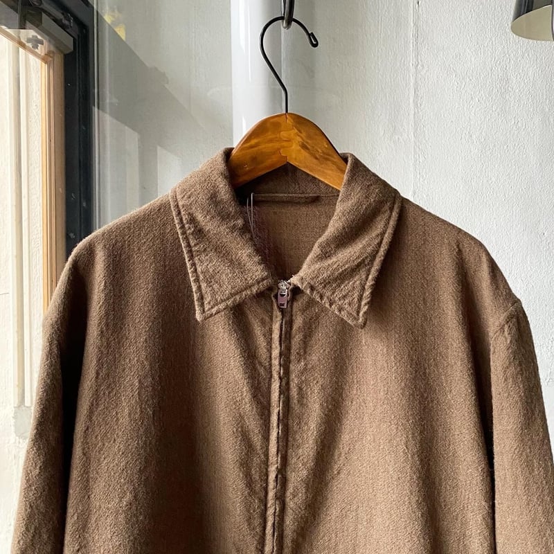 COMOLI KHAKI縮絨ウール ジップショートジャケット | Less COMOLI KHAKI縮絨ウール ジップショートジャケット | Less
