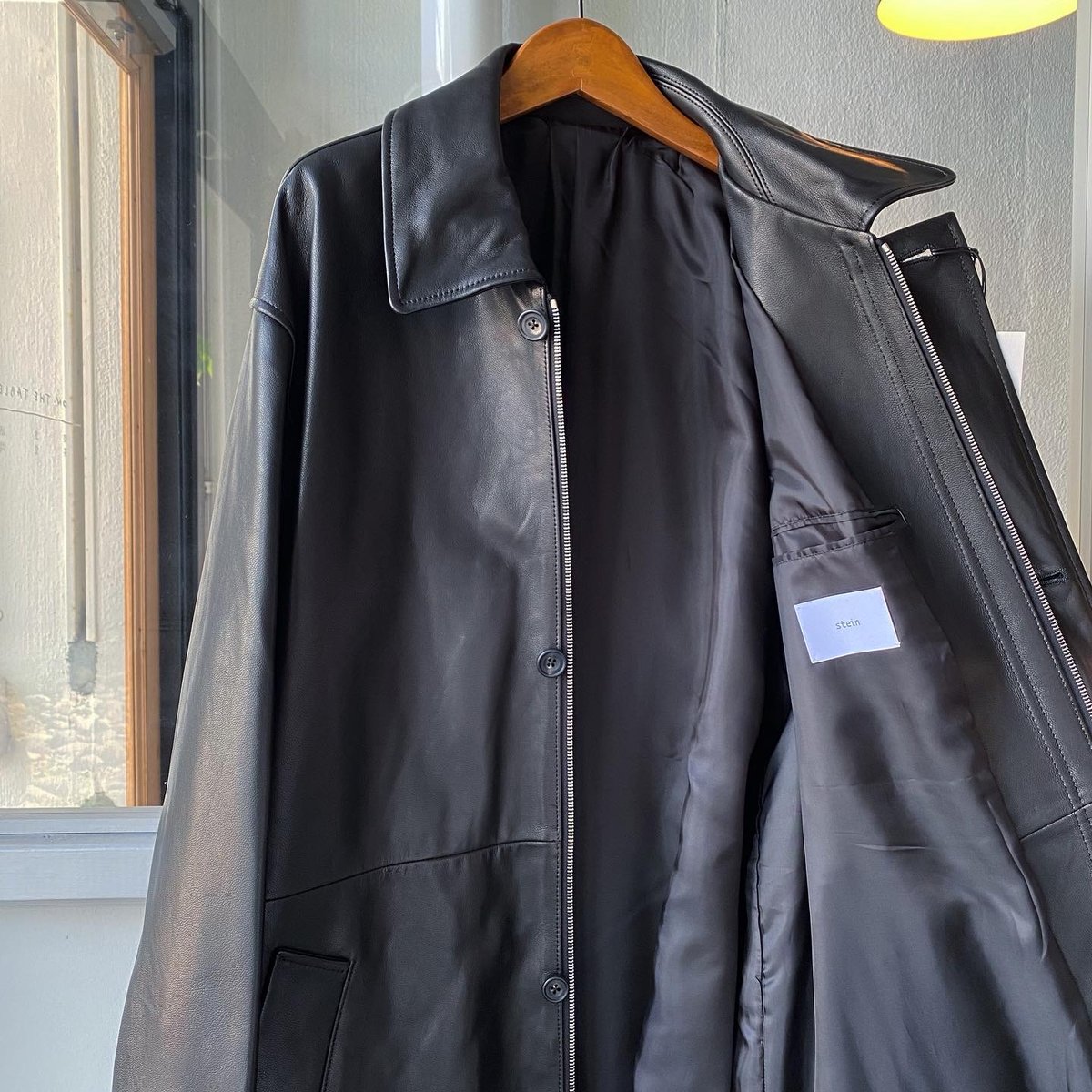 ssstein LEATHER ZIP JACKET - ST.622 | Less