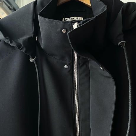 AURALEE  WOOL MAX CANVAS HOODED BLOUSON