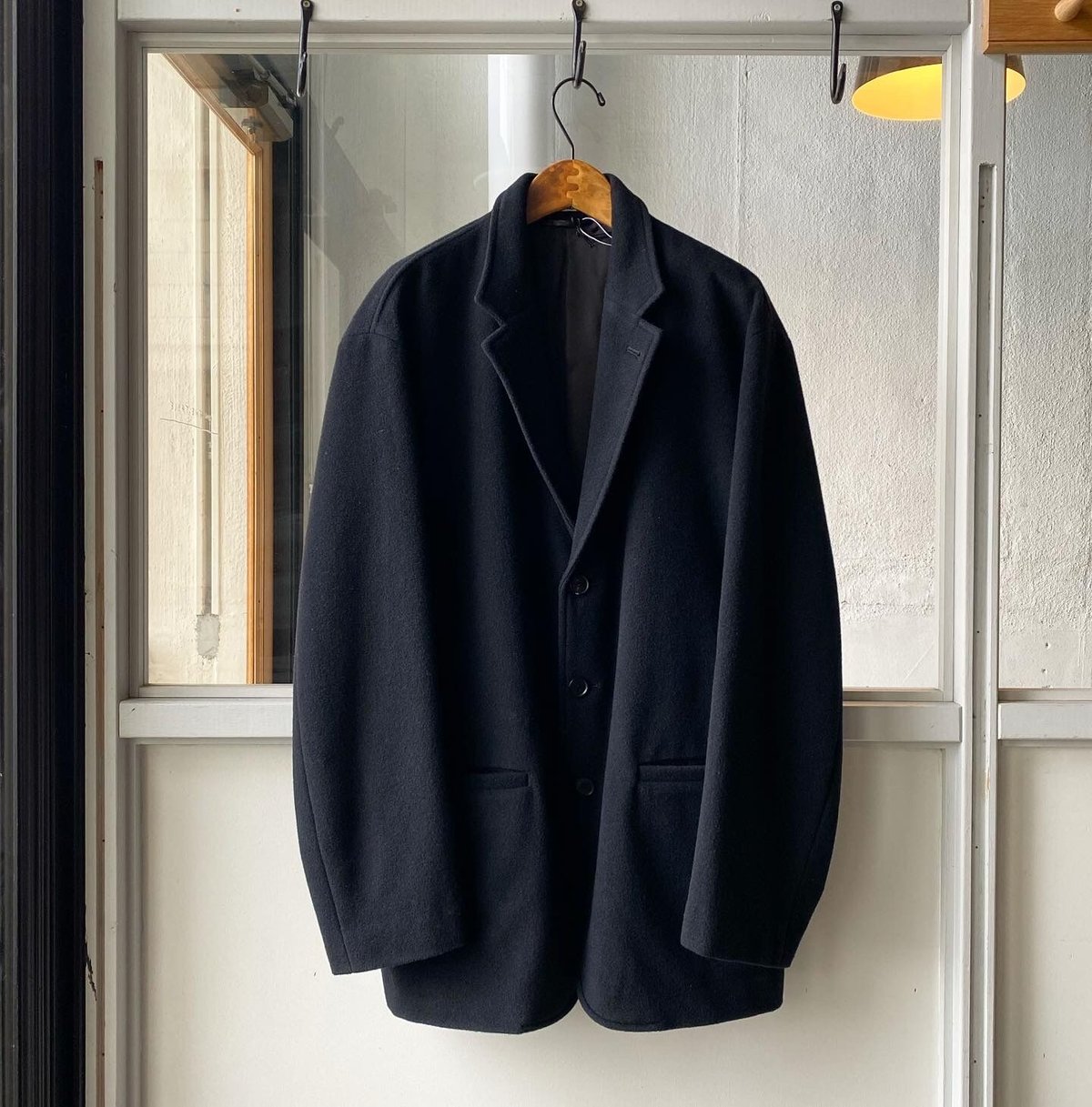 AURALEE CASHMERE WOOL MOSSER OVER JACKET