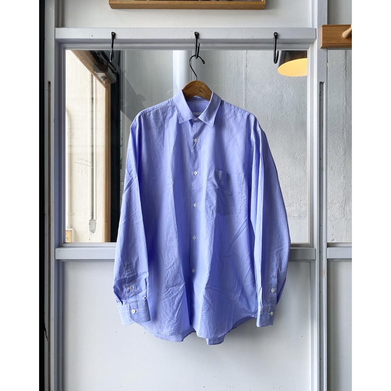 COMOLI コモリシャツ SAX STRIPE | Less Higashikawa COMOLI コモリシャツ SAX STRIPE | Less Higashikawa