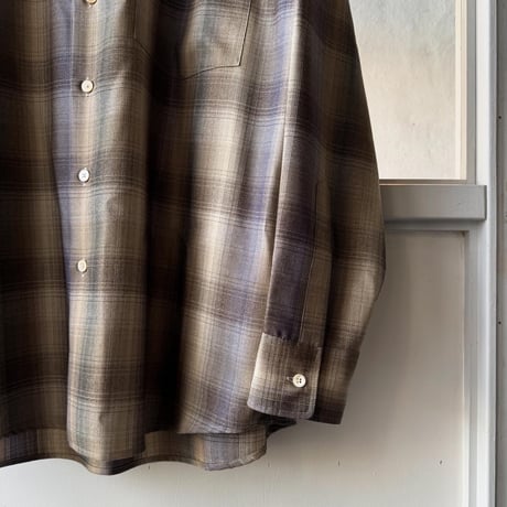 AURALEE　SUPER LIGHT WOOL CHECK SHIRT