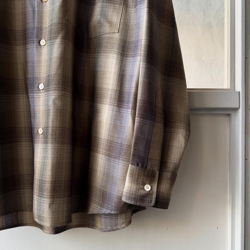AURALEE SUPER LIGHT WOOL CHECK SHIRT | Less Hi