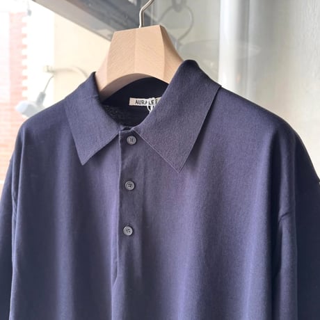 AURALEE　GIZA HIGH GAUGE KNIT POLO