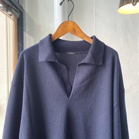 COMOLI　カシミヤ スキッパーニット