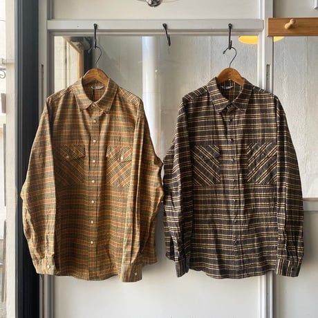 AURALEE    SILK COTTON BRUSHED FLANNEL SHIRTS    A21AS01CN  (mens)