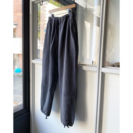 COMOLI  コットン吊裏毛 パンツ　FADE BLACK