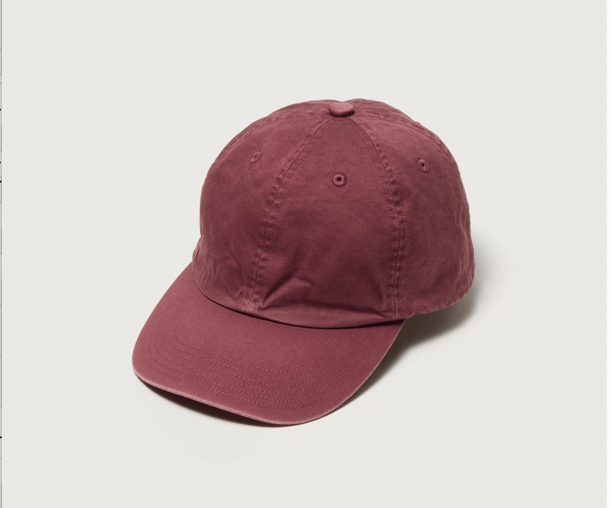 AURALEE GARMENT-DYED FINX CHINO CAP MADE BY KIJ