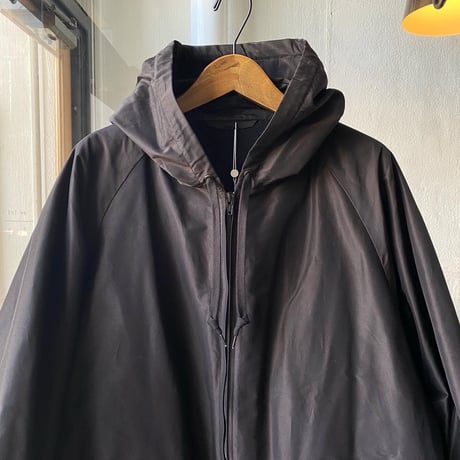 COMOLI　コットンシルク  フーデッドロングコート