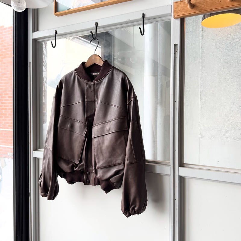 ジャケット・アウター AURALEELAMB LEATHER FLIGHT BLOUSON LAMB LEATHER FLIGHT BLOUSON (A25SB01LV) | AURALEE