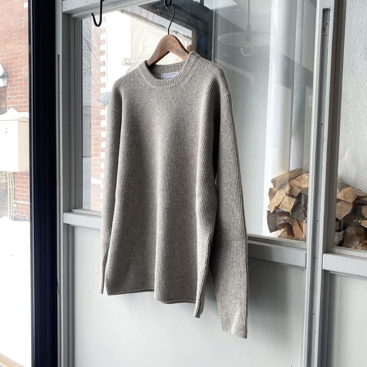 YAECA 【STOCK】 ウールリブ ニットプルオーバー | Less Higashikawa