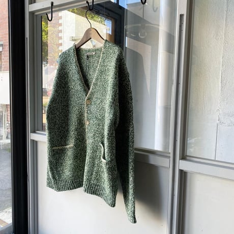 AURALEE　SILK WOOL CAMEL MIX KNIT CARDIGAN