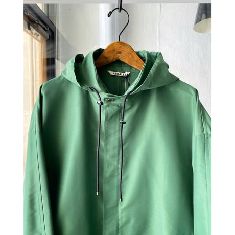 AURALEE   SILK POLYESTER GROSGRAIN HOODED BLOUSON  (mens)