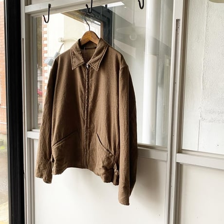 COMOLI 　KHAKI縮絨ウール ジップショートジャケット