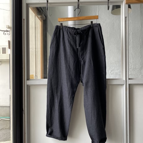 COMOLI ウールシルク ドローストリングパンツ