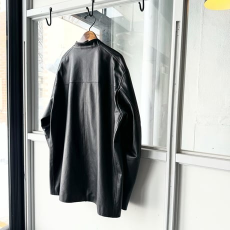 COMOLI　レザー スタンドカラージャケット