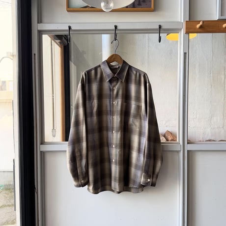 AURALEE　SUPER LIGHT WOOL CHECK SHIRT