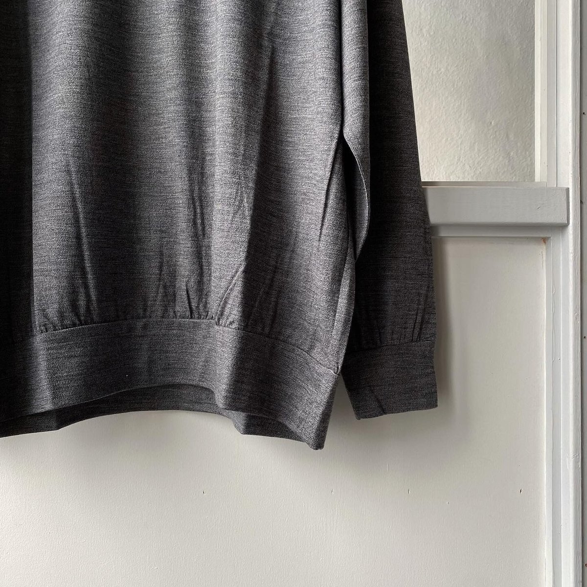 COMOLI　サマーウールクルー　サイズ3　定価￥30800 COMOLI | サマーウール長袖クルー（charcoal）- BARD