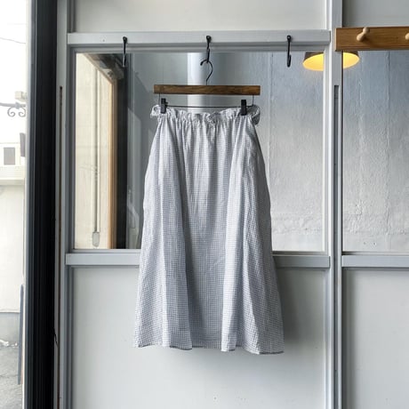 ゴーシュ リネンコットン  プリントギャザースカート