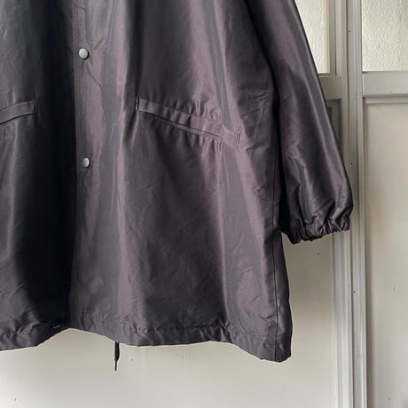 COMOLI　コットンシルク フーデッドコート