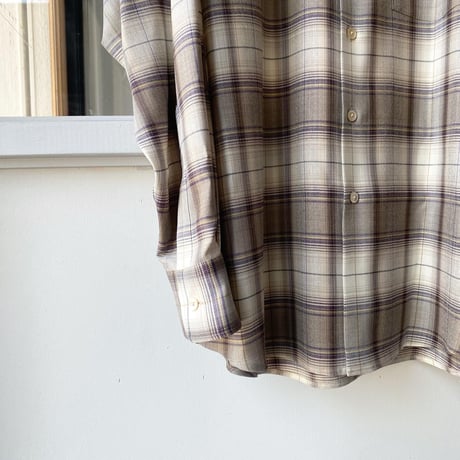 AURALEE 　SUPER LIGHT WOOL CHECK SHIRTS