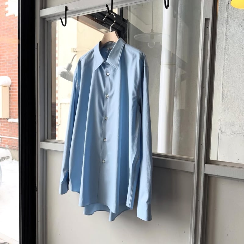 AURALEE WASHED FINX TWILL SHIRT | Less Higashi