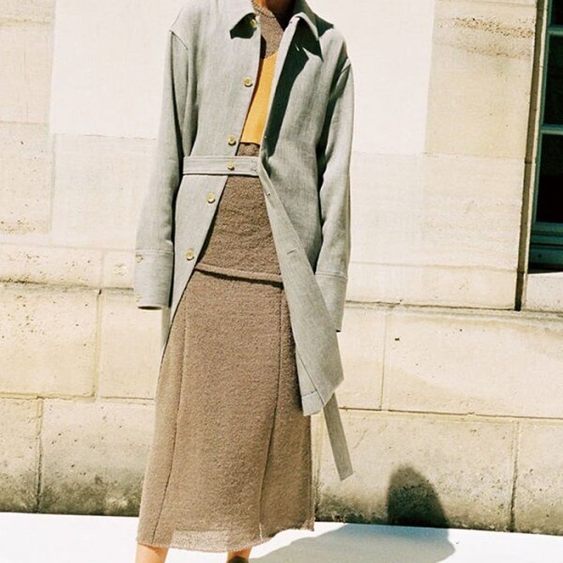 AURALEE COTTON WOOL DOUBLE CLOTH SHIRTS COAT