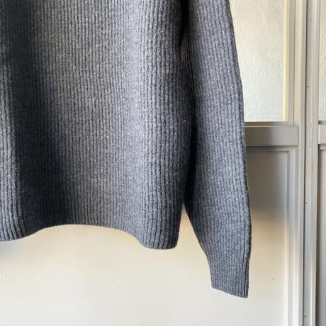AURALEE　MILLED FRENCH MERINO RIB KNIT BOAT NECK P/O