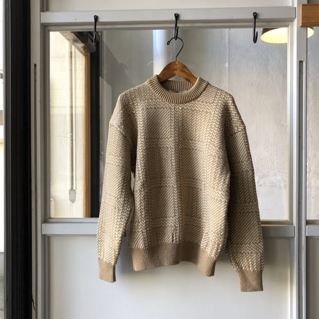AURALEE  HARD TWIST MERINO JACQUARD KNIT BIG P/O (Womens)