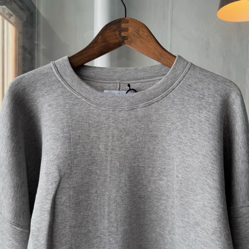 ssstein COTTON DOUBLE KNIT TUCKED CREW NECK L